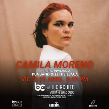 No te pierdas el emotivo espectáculo de Camila Moreno este viernes en Bajo Circuito!