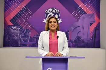 Alfa Gonz&aacute;lez propone reforzar la seguridad en Tlalpan y se declara ganadora del debate en la CDMX