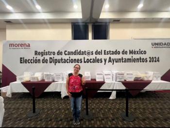 Se registra Azucena Cisneros para competir en Ecatepec por Morena