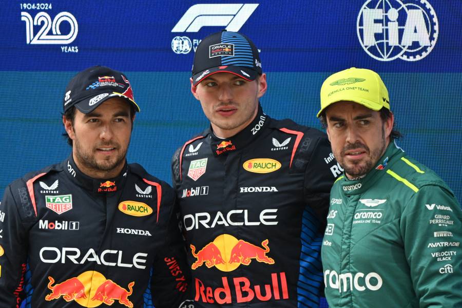 Verstappen y “Checo” Pérez en la primera línea de salida del GP de China