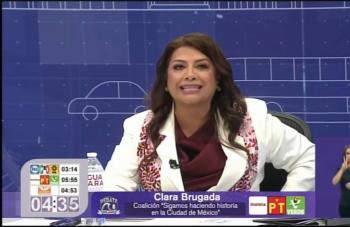 Clara Brugada acusa a Santiago Taboada de v&iacute;nculos con el 