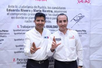 Rivera y Riestra firmaron carta compromiso con la asociación civil Unid@s