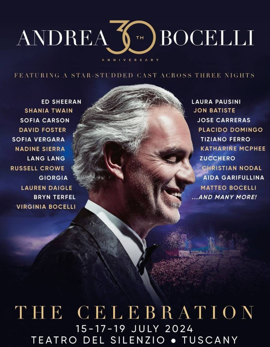 Christian Nodal es invitado a los conciertos de aniversario de Andrea Bocelli  