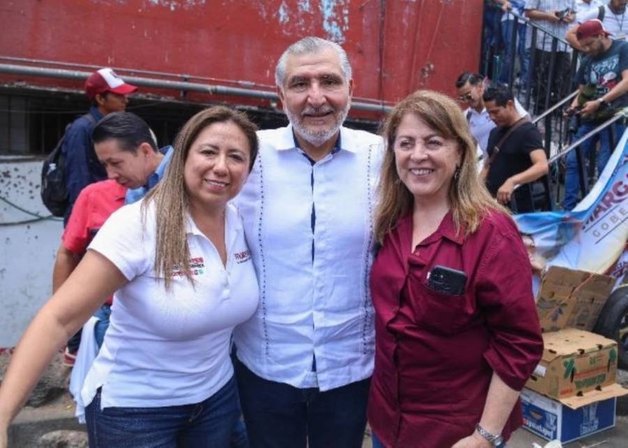 Adán Augusto López Hernández se une a la campaña de Margarita González Saravia en Morelos