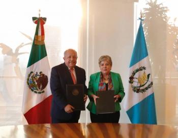 Alicia Bárcena se reúne con el ministro de Relaciones Exteriores de Guatemala