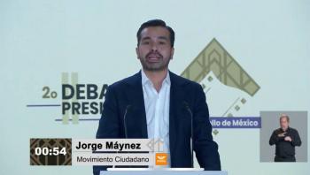 Bonos culturales, programas sociales y nearshoring, propuestas de Máynez en debate