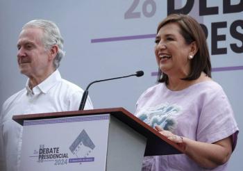 Xóchitl Gálvez critica las obras de infraestructura del gobierno actual durante el segundo debate presidencial