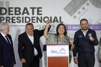 X&oacute;chitl G&aacute;lvez acusa tragedias de infraestructura durante el segundo debate presidencial