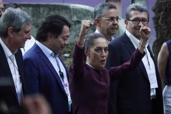 Claudia Sheinbaum en el segundo debate presidencial: El &uacute;nico narcogobierno declarado es el de Calder&oacute;n