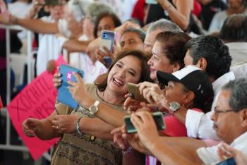 X&oacute;chitl G&aacute;lvez destaca seguridad y dialoga con productores en Sinaloa