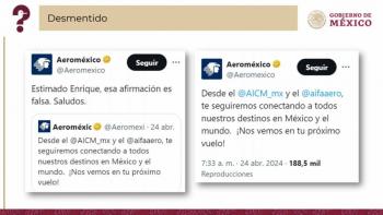 Desmienten en ma&ntilde;anera que Aeromexico deje de operar desde AIFA
