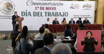 L&iacute;deres sindicales se re&uacute;nen en una comida con AMLO; dan apoyo a Sheinbaum