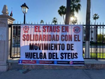 Marchan en Sonora por el D&iacute;a del Trabajo