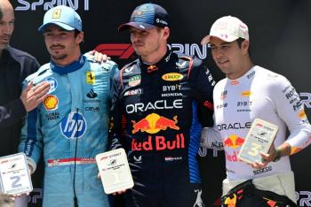 Verstappen gana la carrera sprint del GP de Miami; “Checo” Pérez finaliza tercero