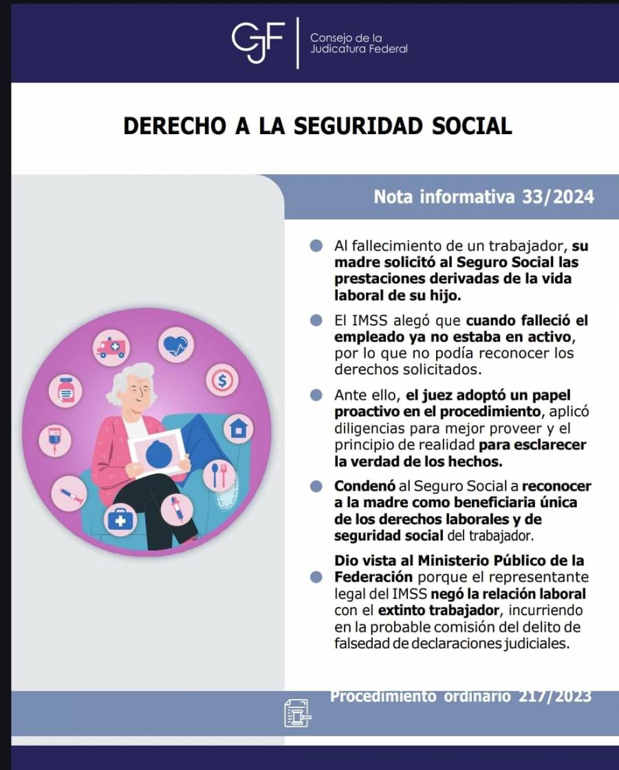 IMSS se negaba a entregar a mujer ahorros de pensi&oacute;n generados por su hijo fallecido; caso llega a MP