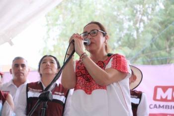 Azucena Cisneros Coss de Morena promete transformaci&oacute;n profunda en Ecatepec