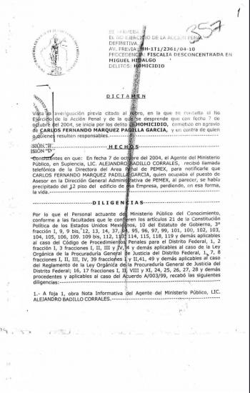 Gobierno da a conocer dictamen sobre muerte de esposo de Mar&iacute;a Amparo cazar