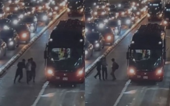 Hinchas del Tolima protagonizaron pelea con machete en v&iacute;a de Transmilenio