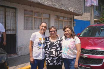 Clara Brugada recibe en su hogar a Claudia Sheinbaum; dialogan sobre tema de agua