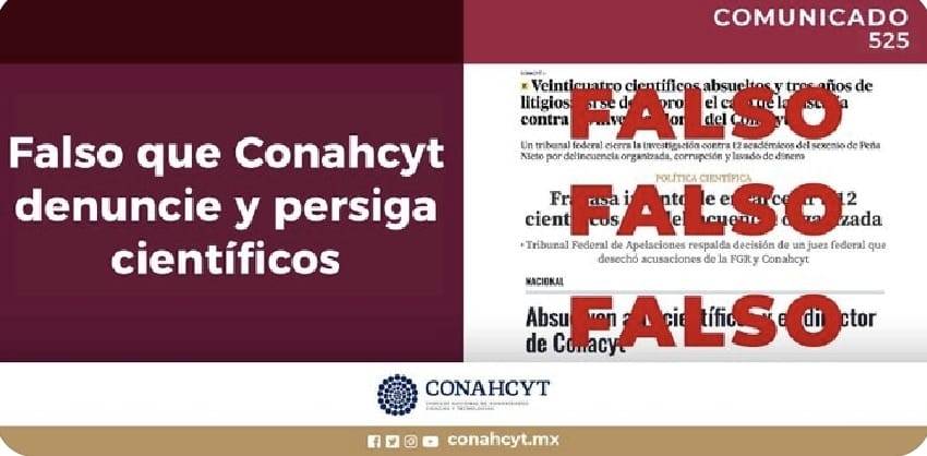 Gobierno y CONAHCYT niegan persecuci&oacute;n a cient&iacute;ficos