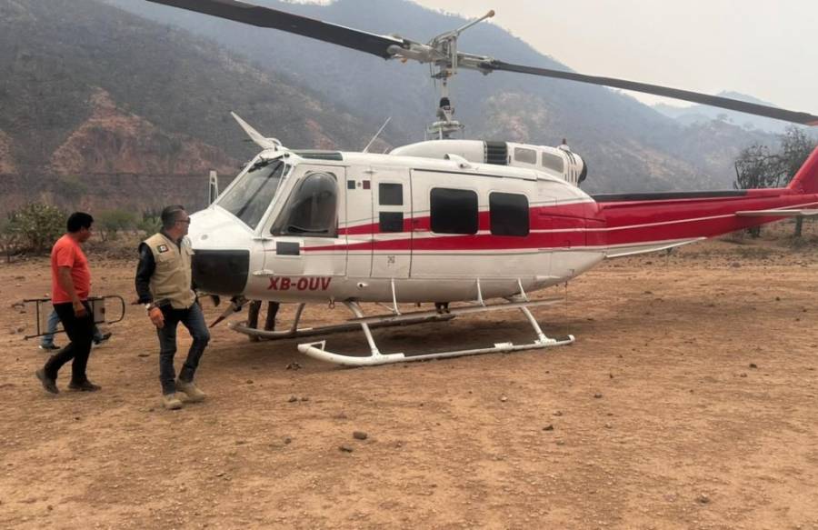 Supervisión a combate de incendio forestal en Santa María del Río