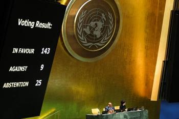 Palestinos logran victoria simbólica para convertirse en estado miembro de la ONU