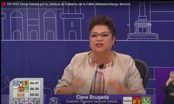 Clara Brugada llama a continuar con el legado de López Obrador en su mensaje final durante el Tercer Debate Chilango