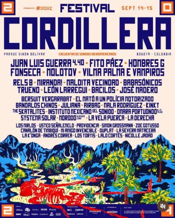 Juan Luis Guerra 4.40, Fito Páez, Hombres G, Molotv, Miranda! y más en la tercera edición del Festival Cordillera