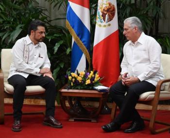 Zo&eacute; Robledo se re&uacute;ne con Miguel D&iacute;az-Canel para fortalecer apoyo a IMSS-Bienestar