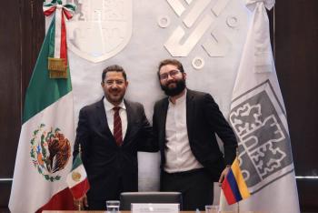 Batres se reúne con embajador de Colombia en México