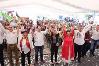 Clara Brugada promete transformar Cuajimalpa en basti&oacute;n de Morena y ampliar infraestructura educativa