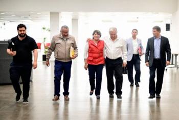 L&oacute;pez Obrador y Delfina G&oacute;mez supervisan avances del IMSS-Bienestar en Edomex