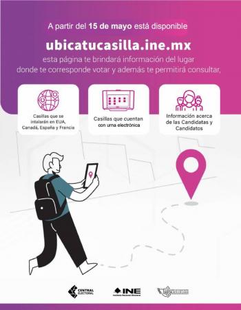 INE lanza micrositio “Ubica tu casilla”, con miras a las pr&oacute;ximas elecciones