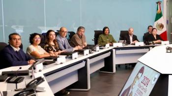 Gabinete de seguridad federal e INE analizan acciones conjuntas para el proceso electoral