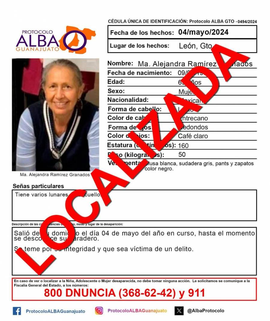 Alejandra Ramírez Granados es localizada sana y salva en Jalisco