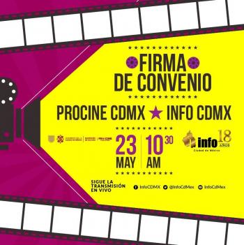 Firma de convenio entre PROCINECDMX e INFO CDMX para fortalecer la transparencia y protecci&oacute;n de datos personales