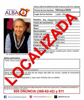 Alejandra Ram&iacute;rez Granados es localizada sana y salva en Jalisco