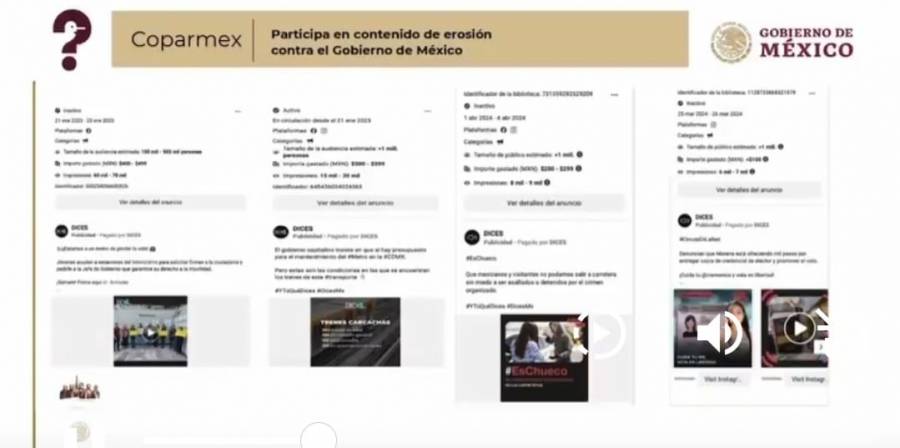 Exhiben en ma&ntilde;anera a Coparmex por mantener campa&ntilde;a de guerra sucia vs Gobierno de M&eacute;xico