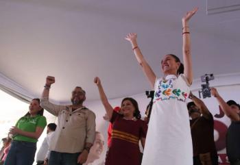Clara Brugada y Claudia Sheinbaum cerrar&aacute;n campa&ntilde;a en el Z&oacute;calo de la CDMX