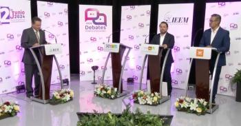 Se realiza debate sin la presencia de candidata Fiesco; Daniel Serrano se dice triunfador