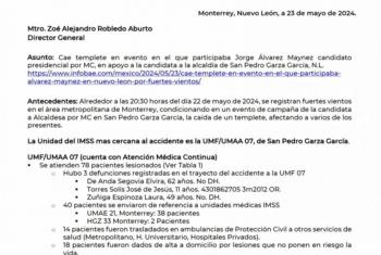IMSS reporta que 110 personas resultaron lesionadas en acto de campa&ntilde;a de MC por ca&iacute;da de templete; fue un ni&ntilde;o de 11 a&ntilde;os una de las v&iacute;ctimas mortales