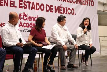 Encabeza Mariela reunión de candidatos de Morena con células de Transformación de la Educación Media Superior (CETREMS)