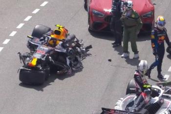 Checo P&eacute;rez sufre aparatoso choque en el Gran Premio de M&oacute;naco 2024