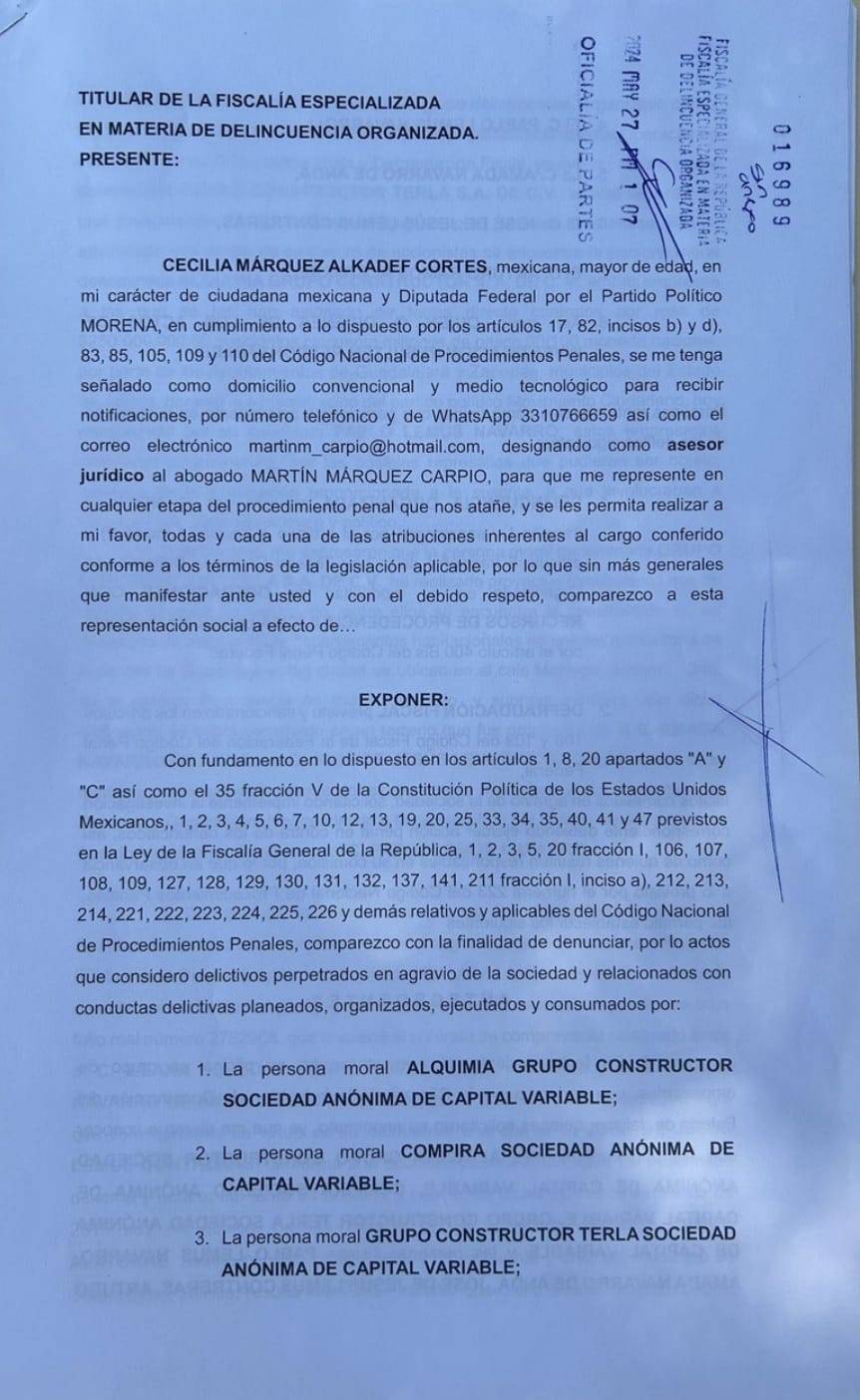 Denuncian morenistas a Pablo Lemus ante Fiscal&iacute;a Especializada en Delincuencia Organizada