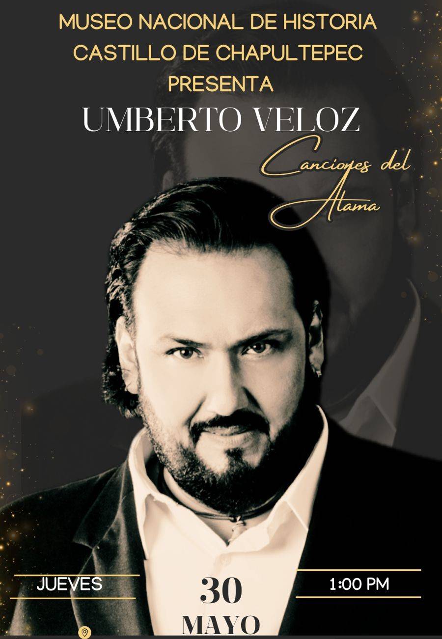 Tenor Umberto Veloz ofrece concierto en el Museo Nacional de Historia en CDMX  