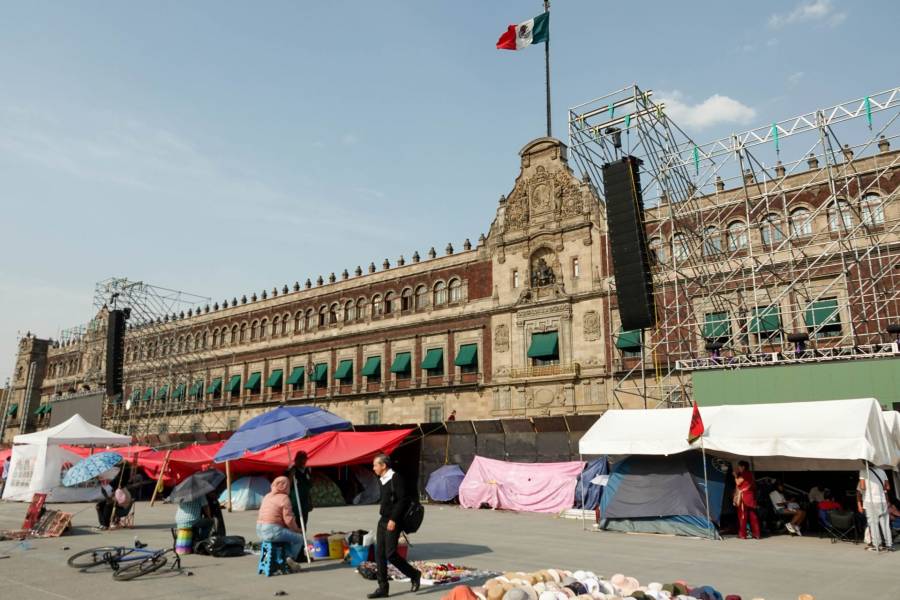 CNTE y Secretaría de Gobernación acuerdan reubicación de plantón para cierre de campaña de Claudia Sheinbaum