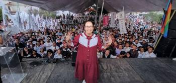 “¡Vamos a arrasar!”, advierte Azucena Cisneros ante 10 mil vecinos de Ecatepec