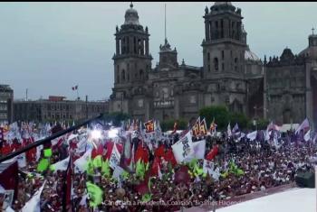“Llegamos todas”, dice Claudia, quien se dice ser&aacute; la primera presidenta de M&eacute;xico