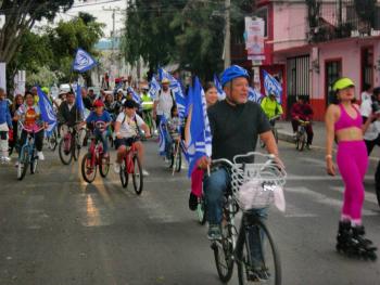 Daniel Ordoñez cierra campaña en Iztacalco con propuesta de circuitos ciclistas