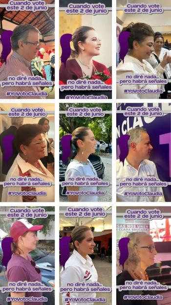 Figuras pol&iacute;ticas y art&iacute;sticas se unen a la tendencia digital “El 2 de junio no dir&eacute; nada pero habr&aacute; se&ntilde;ales con Claudia Sheinbaum”
